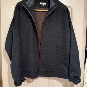 Peter Millar Charcoal Zip-Up Sweater jacket